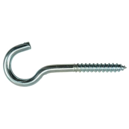 Midwest Fastener 5/16" x 1" x 4-1/2" Zinc Plated Steel Screw Hooks 10PK 52396